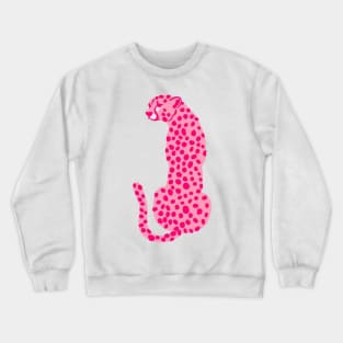 preppy pink cheetah Crewneck Sweatshirt